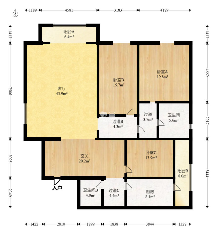 巴黎香榭  4室2厅2卫    150.0万