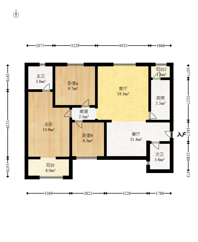 天元涉外桃园 3室2厅1卫 72.0万 天元涉外桃园 3室2厅1卫 72.0万户型图