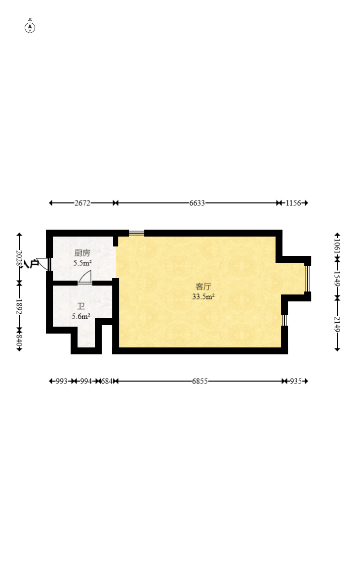 华远国际公寓  1室1厅1卫    82.0万 华远国际公寓  1室1厅1卫    82.0万户型图