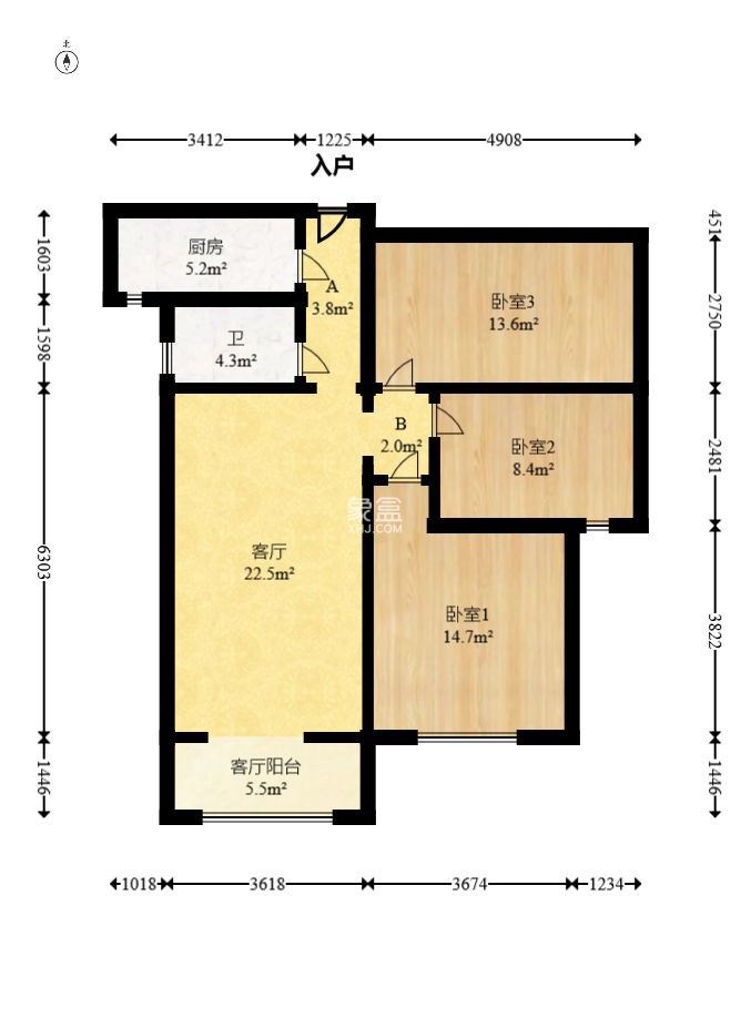 安泰嘉园（湘府邻伴）  3室2厅1卫   81.00万