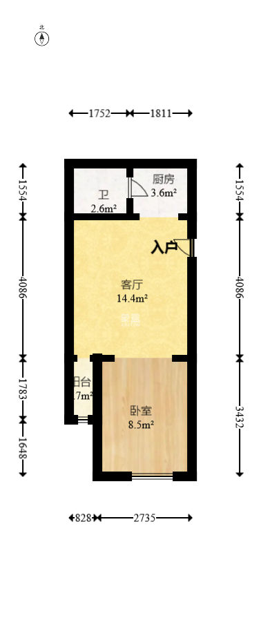 星城荣域  1室1厅1卫   31.80万