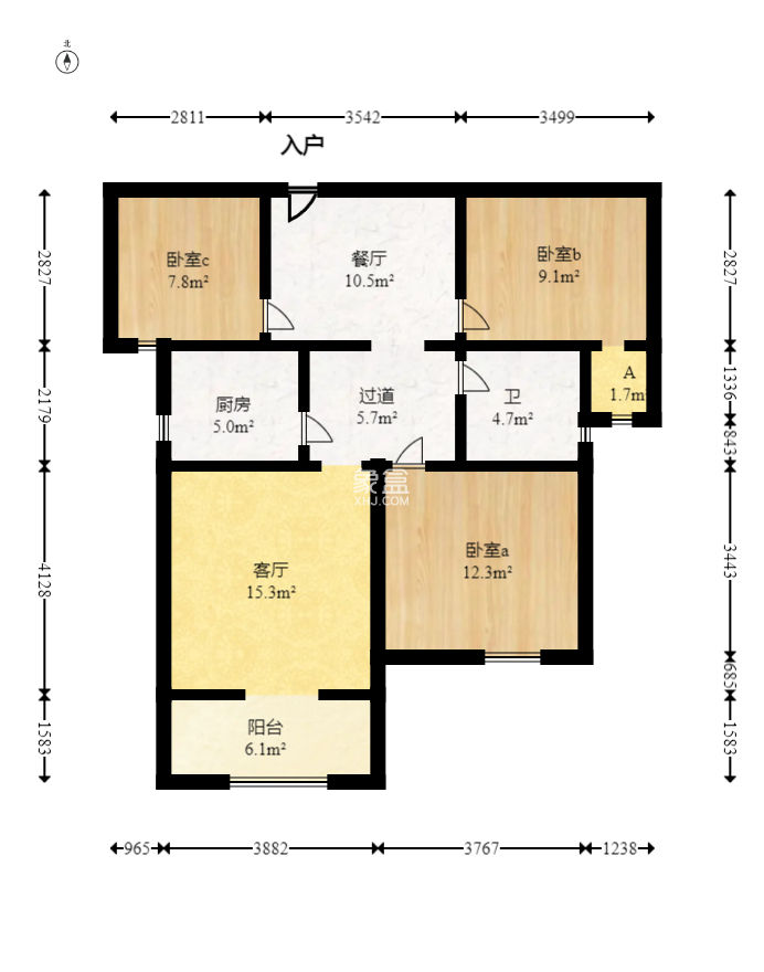 富基世纪公园  3室2厅1卫   55.00万