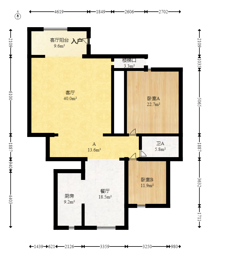 八方小区D区  5室2厅3卫   878.00万室内图1