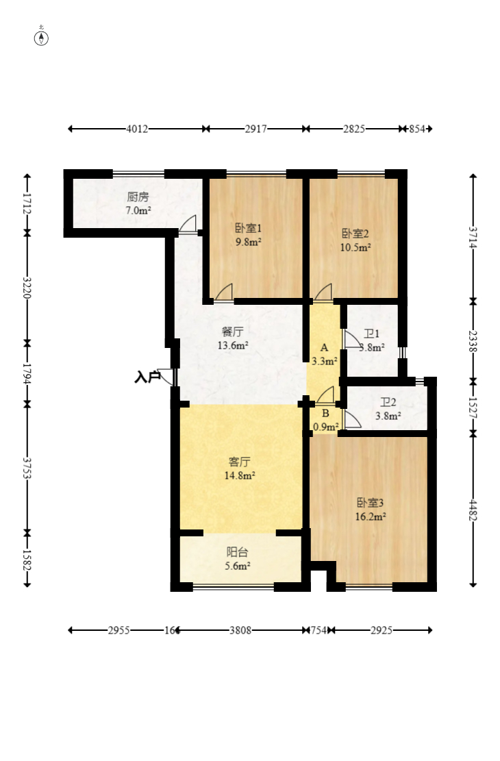 嘉宇银杉(嘉宇西苑)  3室2厅2卫    90.0万 嘉宇银杉(嘉宇西苑)  3室2厅2卫    90.0万户型图