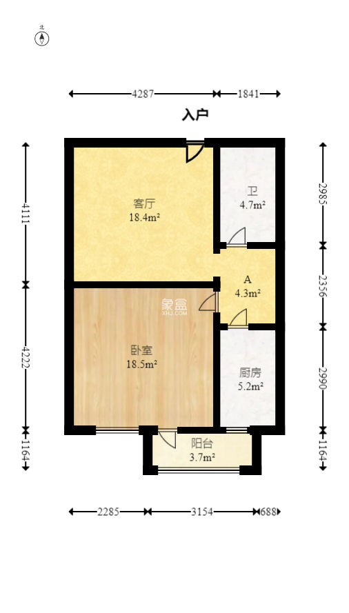 满庭芳小区  1室1厅1卫   51.00万