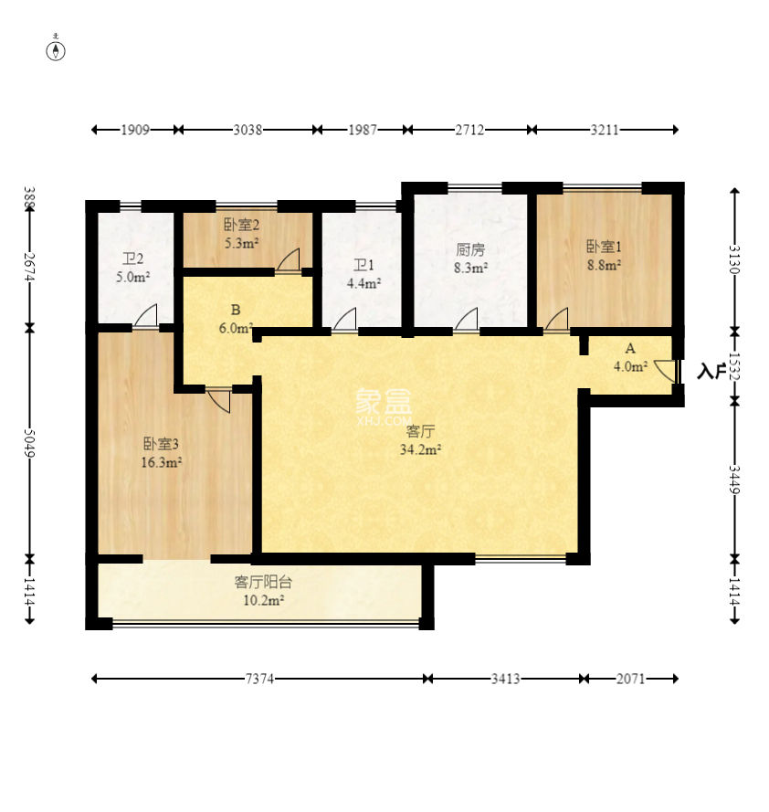 中建钰和城  3室2厅2卫   132.80万