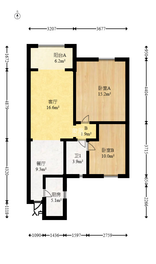 旭辉香樟公馆  2室2厅1卫   83.00万