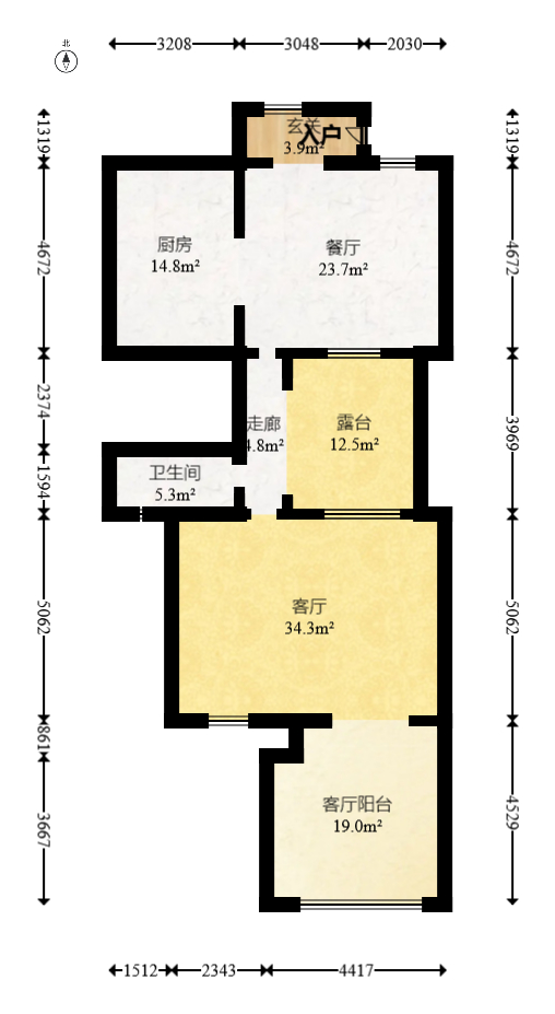 大唐印象一期云海湾  5室2厅3卫   610.00万室内图1