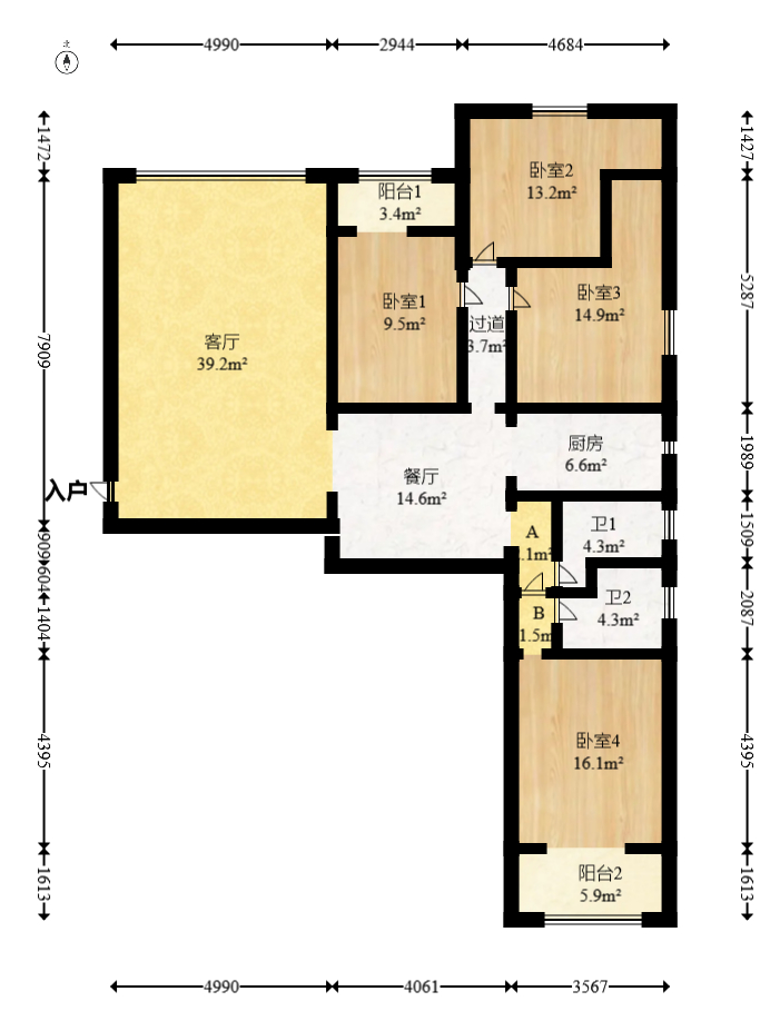 紫薇鑫园  1室0厅0卫   120.00万室内图1