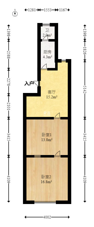 王公塘社区  2室1厅1卫   38.80万