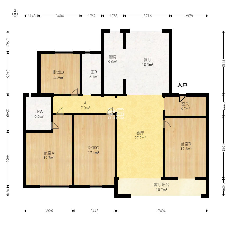正荣滨江紫阙台  4室2厅2卫   342.00万