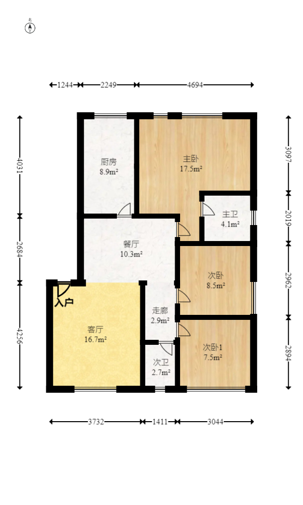 九鼎水郡  3室2厅2卫    229.0万 九鼎水郡  3室2厅2卫    229.0万户型图