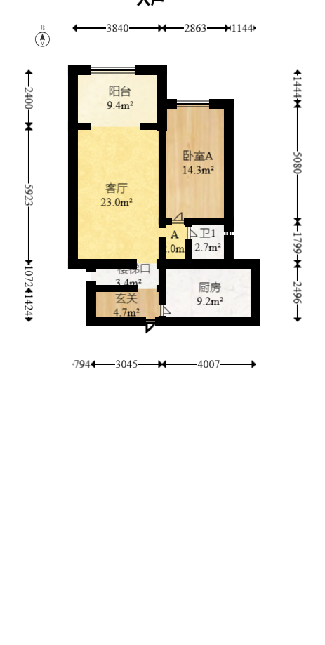 邦盛水岸御园  4室2厅2卫   100.00万室内图1