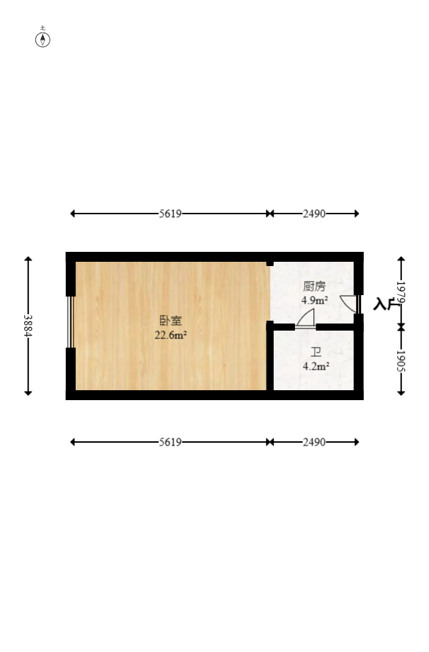 万博汇  1室1厅1卫   50.00万室内图1