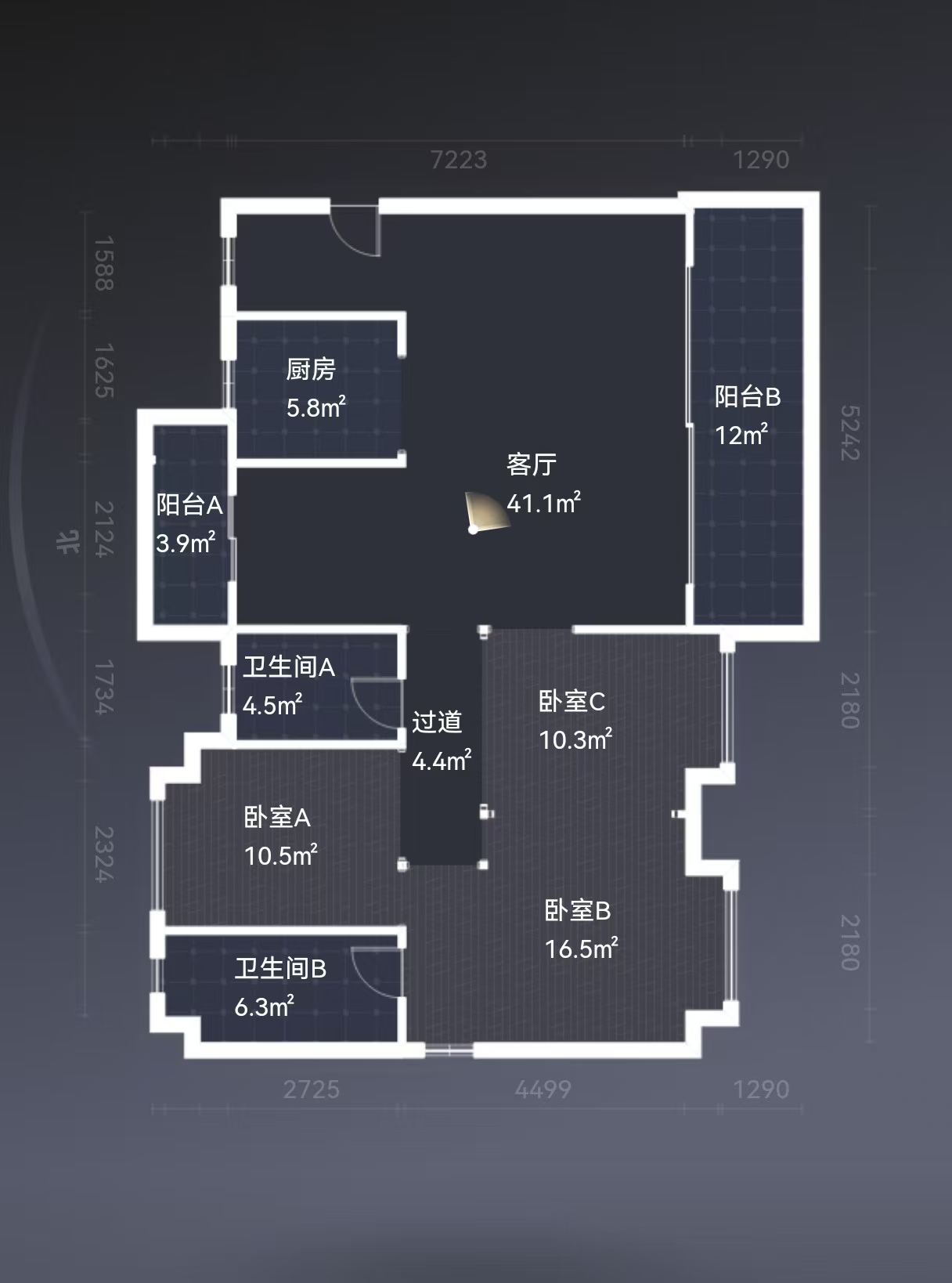 建发央著  4室2厅2卫   115.00万