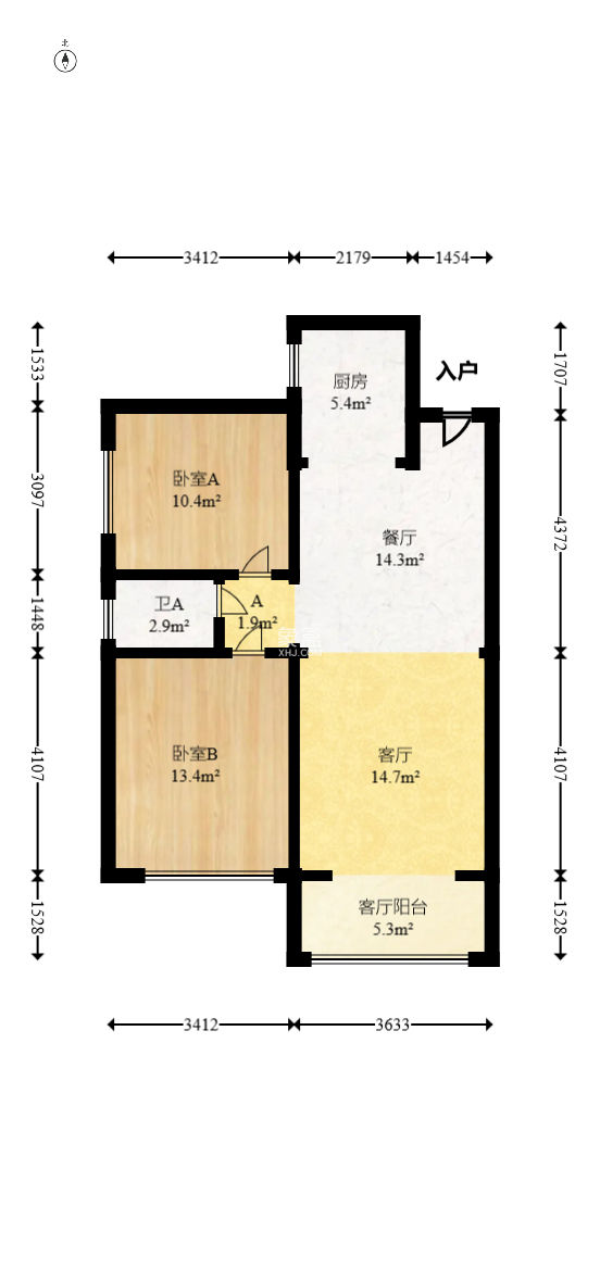 钰龙天下二期（钰龙佳园）  2室2厅1卫   210.00万