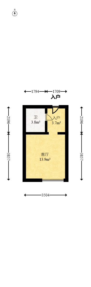 星沙派  1室1厅1卫   15.80万室内图1