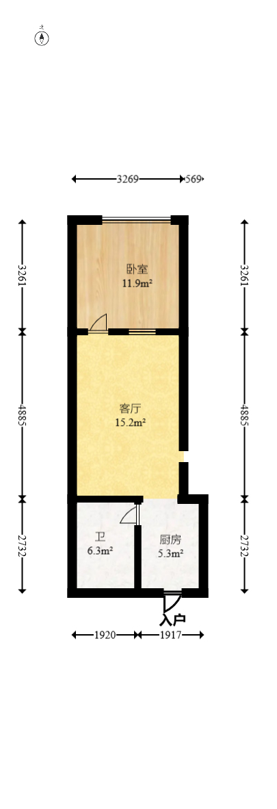 融圣国际  3室1厅1卫   69.00万室内图1