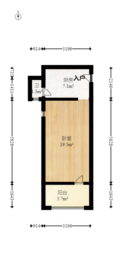 中江佳境天成  1室1厅1卫   40.00万室内图1
