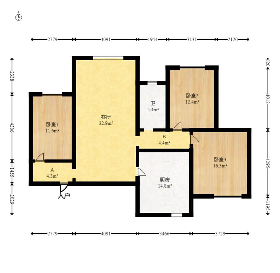 康斯丹郡(融程领秀佳园)  3室1厅1卫    68.0万 康斯丹郡(融程领秀佳园)  3室1厅1卫    68.0万户型图