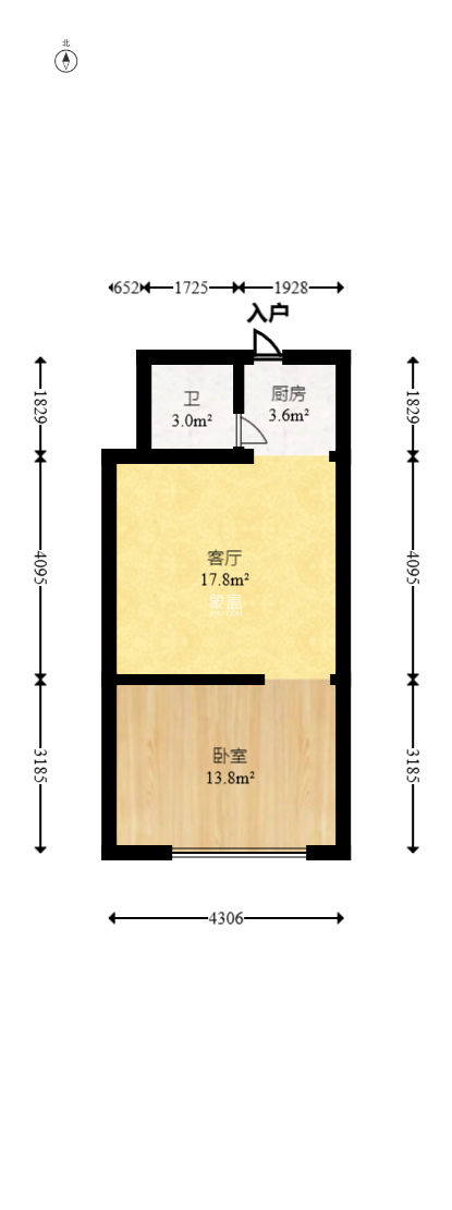 几米空间  1室1厅1卫   24.80万