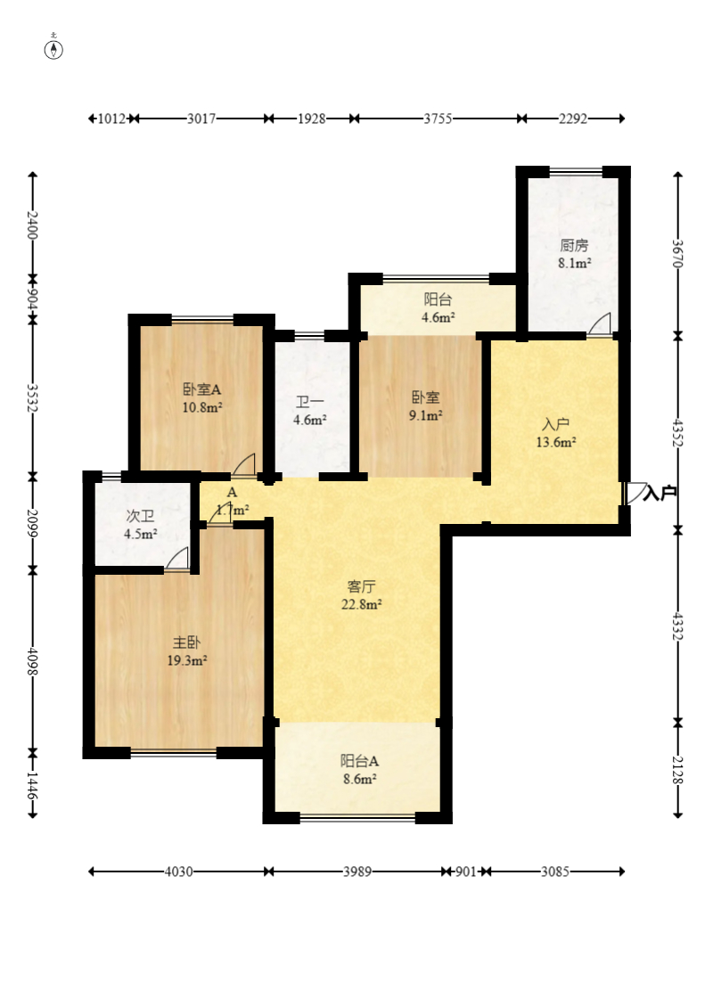星沙派  3室2厅2卫    55.0万室内图1