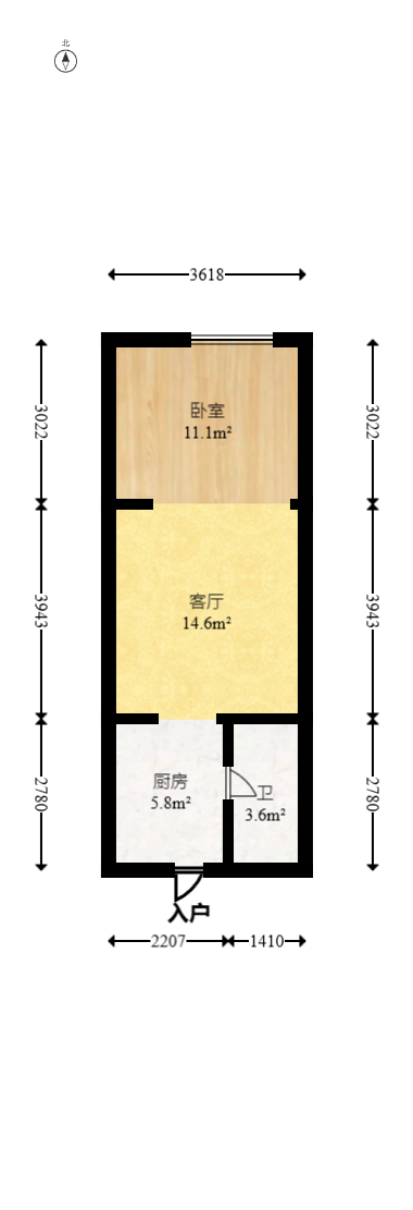 尚都花园城 1室1厅1卫 18.8万 尚都花园城 1室1厅1卫 18.8万户型图