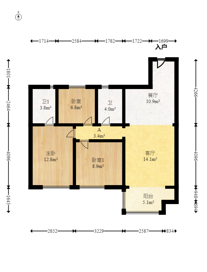 碧桂园翘楚棠  1室0厅0卫    95.0万室内图1