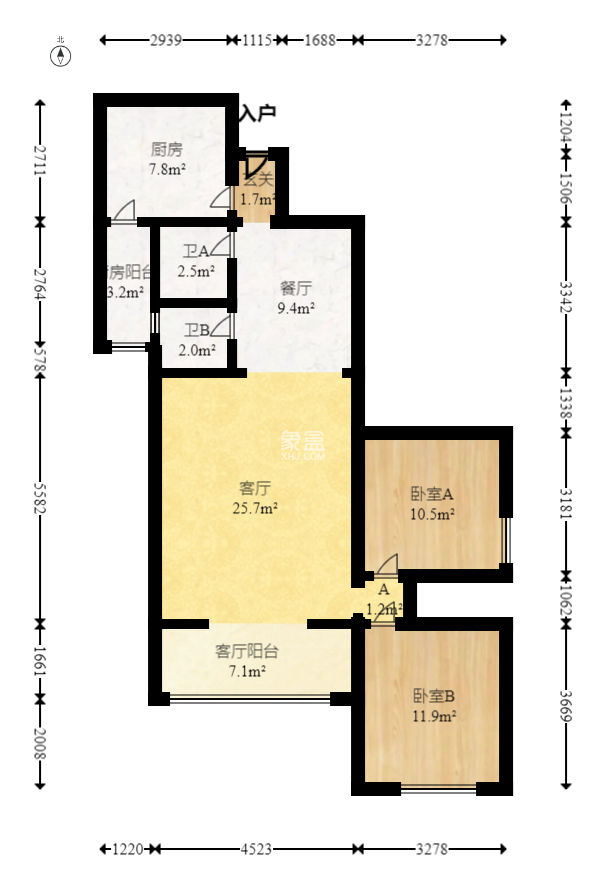 金麓西岸和苑  2室2厅2卫    78.0万