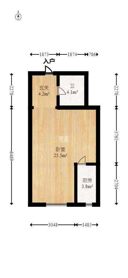 天健芙蓉盛世一期  1室1厅1卫   35.00万