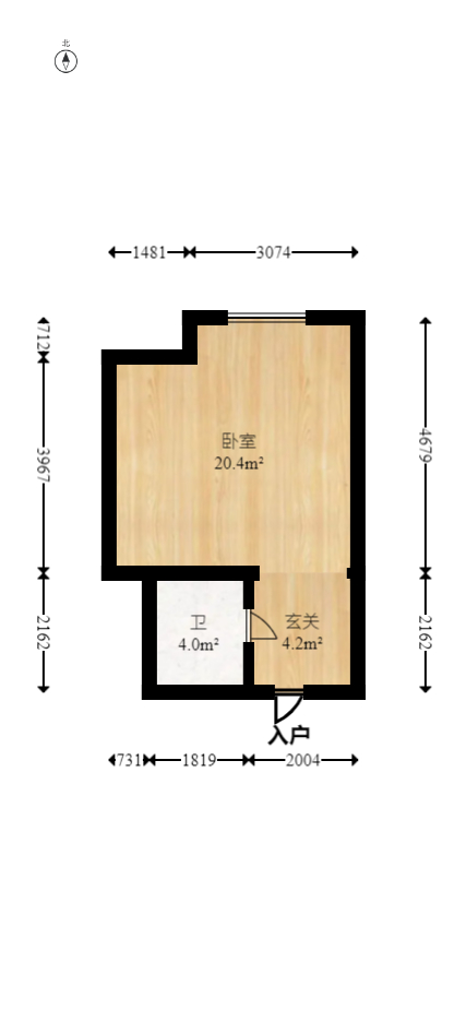 天健芙蓉盛世一期  1室1厅1卫    25.0万室内图1