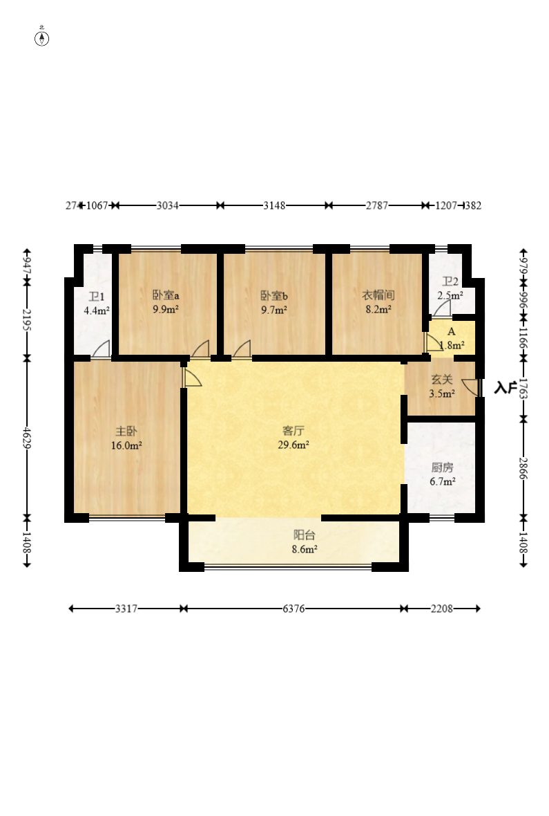 时代年华 4室2厅2卫 110.0万 时代年华 4室2厅2卫 110.0万户型图
