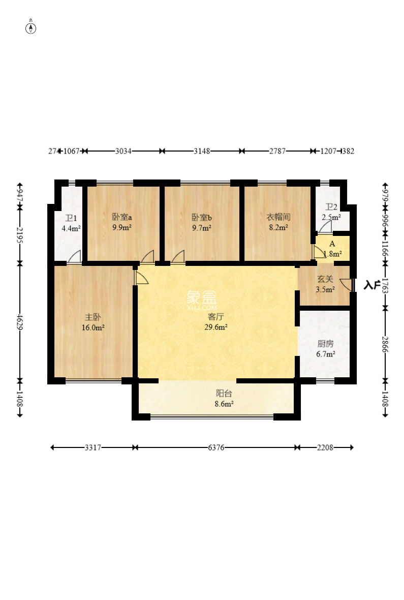 时代年华  4室2厅2卫    110.0万