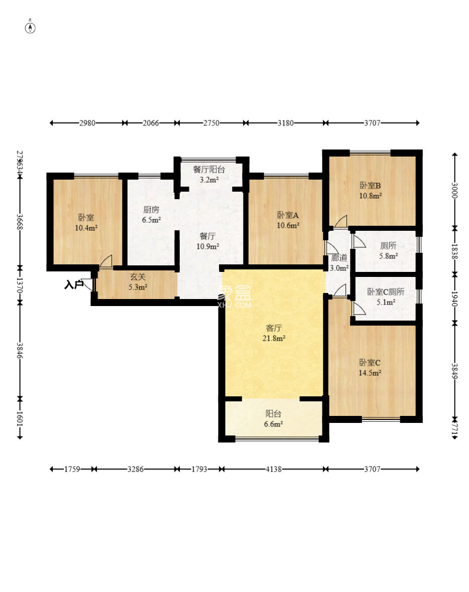 湘熙水郡（观澜海赋家园）  4室2厅2卫    145.0万