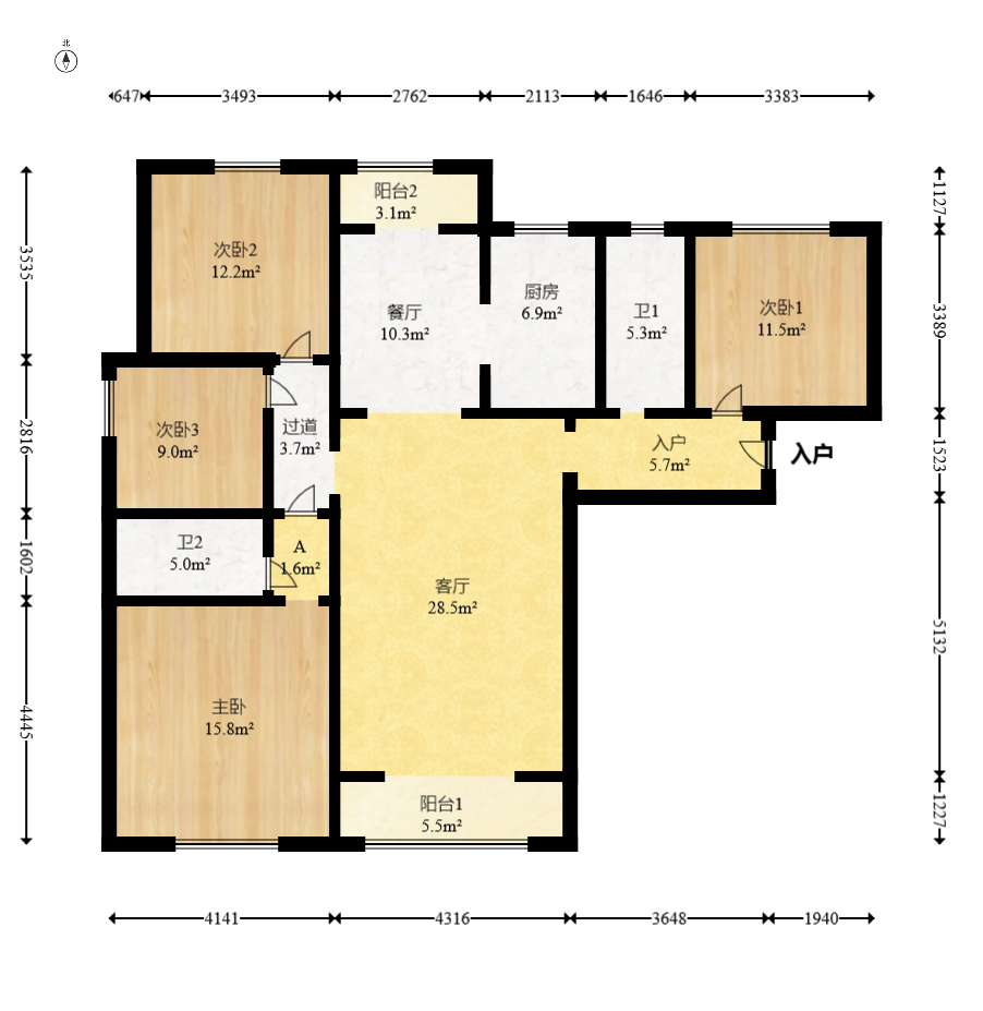 北辰三角洲E6区  4室2厅2卫    248.0万 北辰三角洲E6区  4室2厅2卫    248.0万户型图