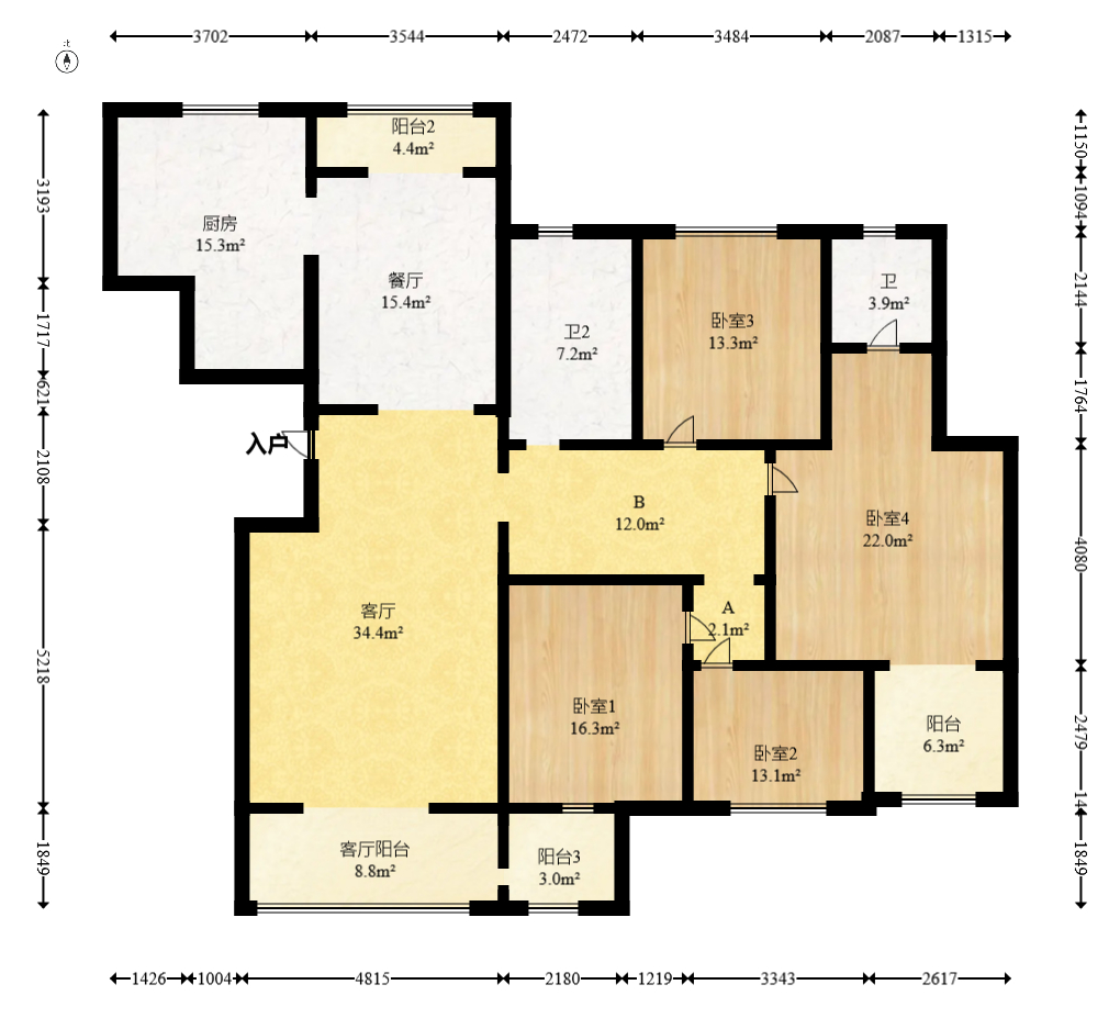 佳馨园  4室2厅2卫    238.0万 佳馨园  4室2厅2卫    238.0万户型图