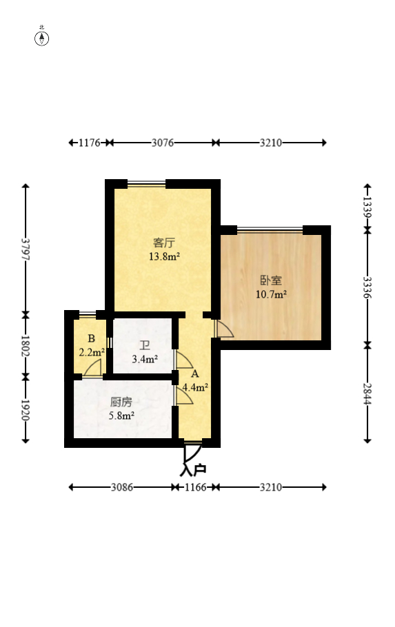 深业睿城 1室1厅1卫 40.79万 深业睿城 1室1厅1卫 40.79万户型图