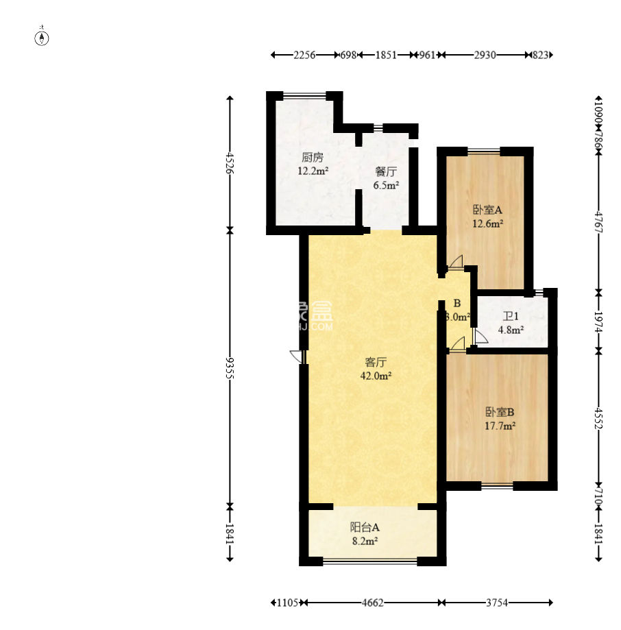 三江花中城  4室2厅1卫    169.0万