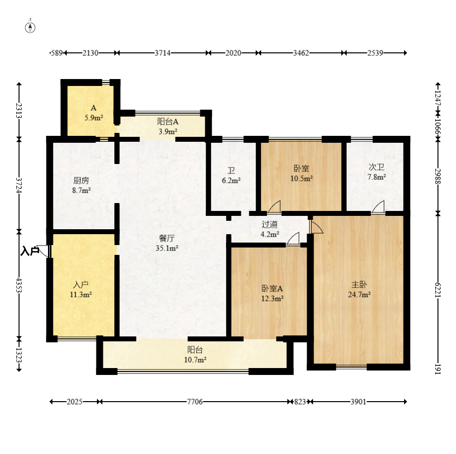 恒基凯旋门一二期  3室2厅2卫    128.8万 恒基凯旋门一二期  3室2厅2卫    128.8万户型图