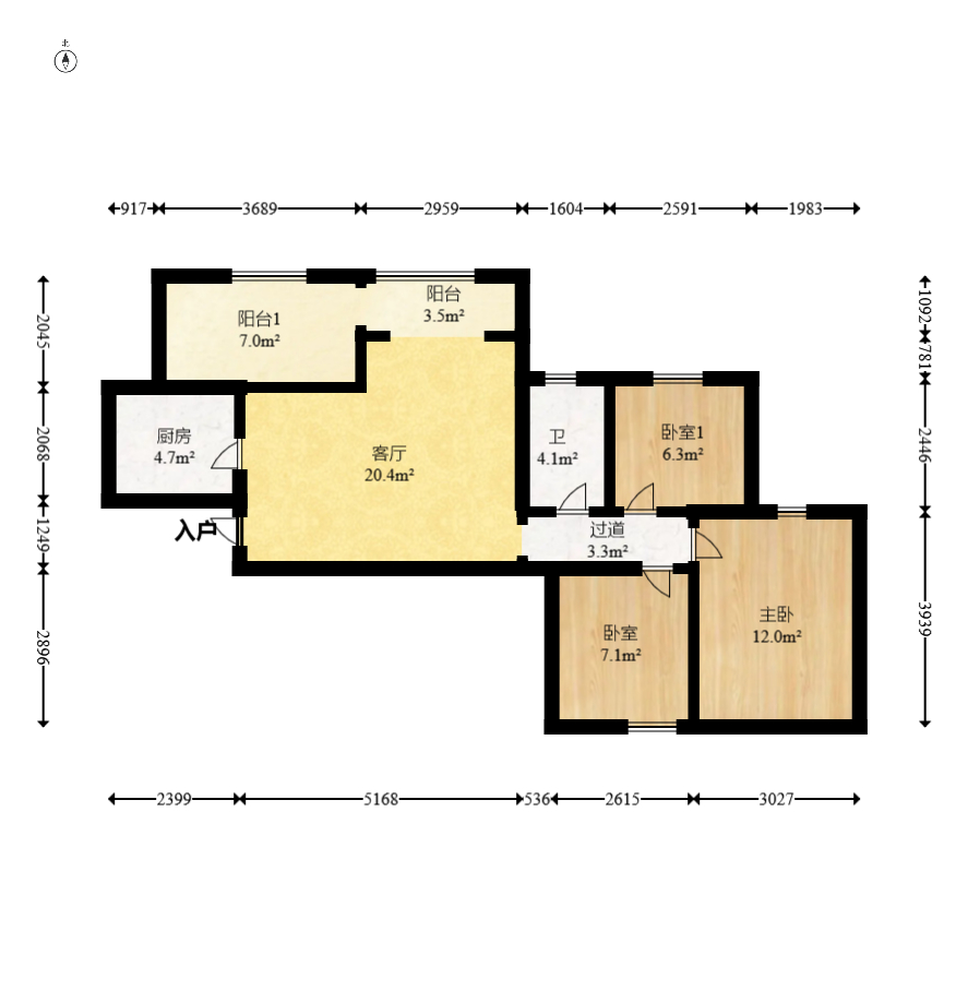 凯通国际城(凯通朝庭)  3室1厅1卫    71.8万 凯通国际城(凯通朝庭)  3室1厅1卫    71.8万户型图