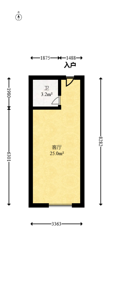 佳兴国际汇  1室1厅1卫    25.8万 佳兴国际汇  1室1厅1卫    25.8万户型图