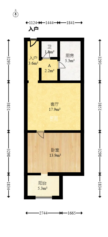 马王堆商贸城  1室2厅1卫   26.80万