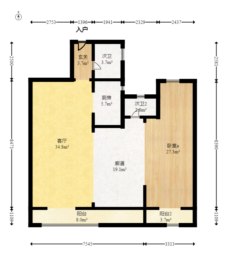 建发央著  4室2厅2卫   167.00万室内图1