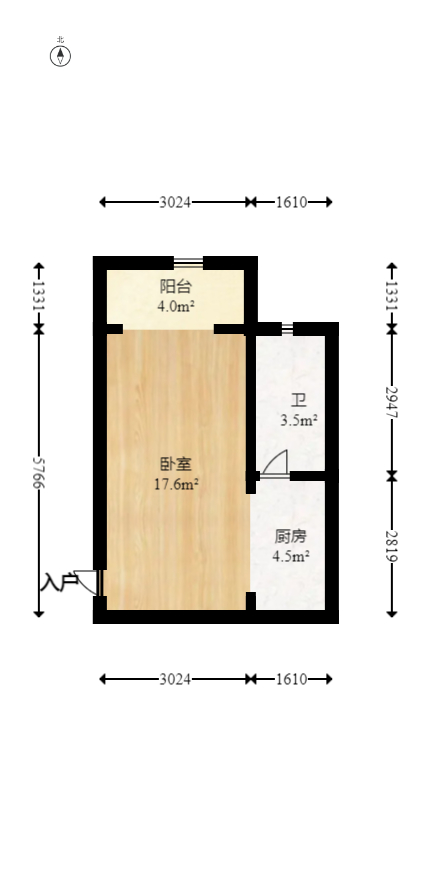 御景龙城  1室1厅1卫   16.00万室内图1