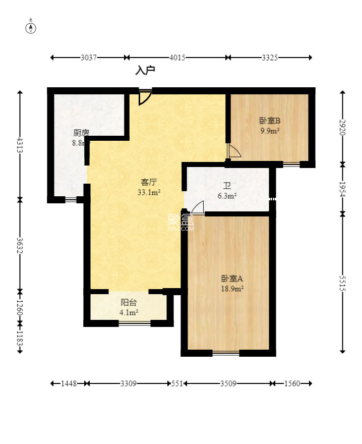 金茂梅溪湖  2室2厅1卫   149.00万
