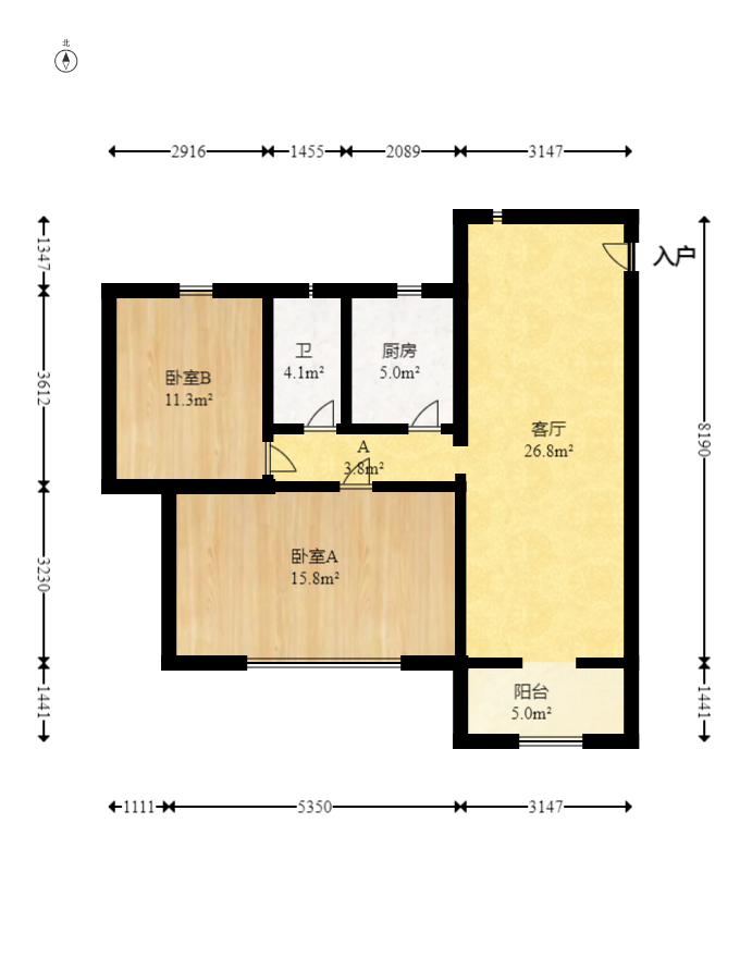 高鑫麓城 3室2厅1卫 102.0万 高鑫麓城 3室2厅1卫 102.0万户型图