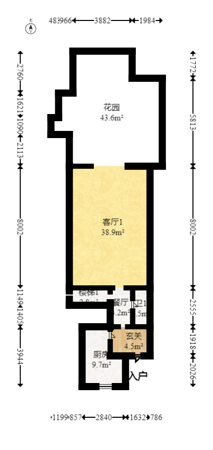 盈峰翠邸  5室3厅4卫   160.00万室内图1