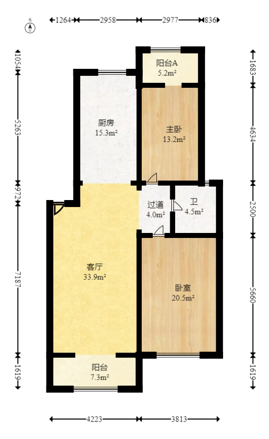 星邮小区  2室2厅1卫   49.80万室内图1