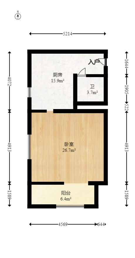 MOMA当代广场  1室1厅1卫    46.8万 MOMA当代广场  1室1厅1卫    46.8万户型图
