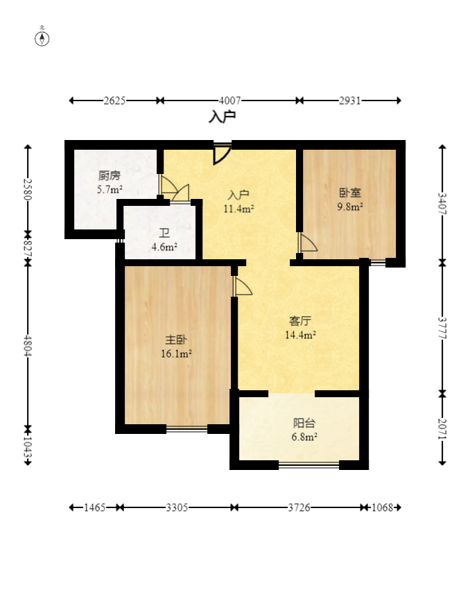 鹏基诺亚山林 2室2厅1卫 52.8万 鹏基诺亚山林 2室2厅1卫 52.8万户型图